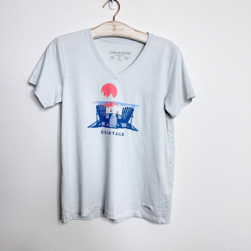 NWT Women's Life is Good Docktails LITE Crusher Vee Small